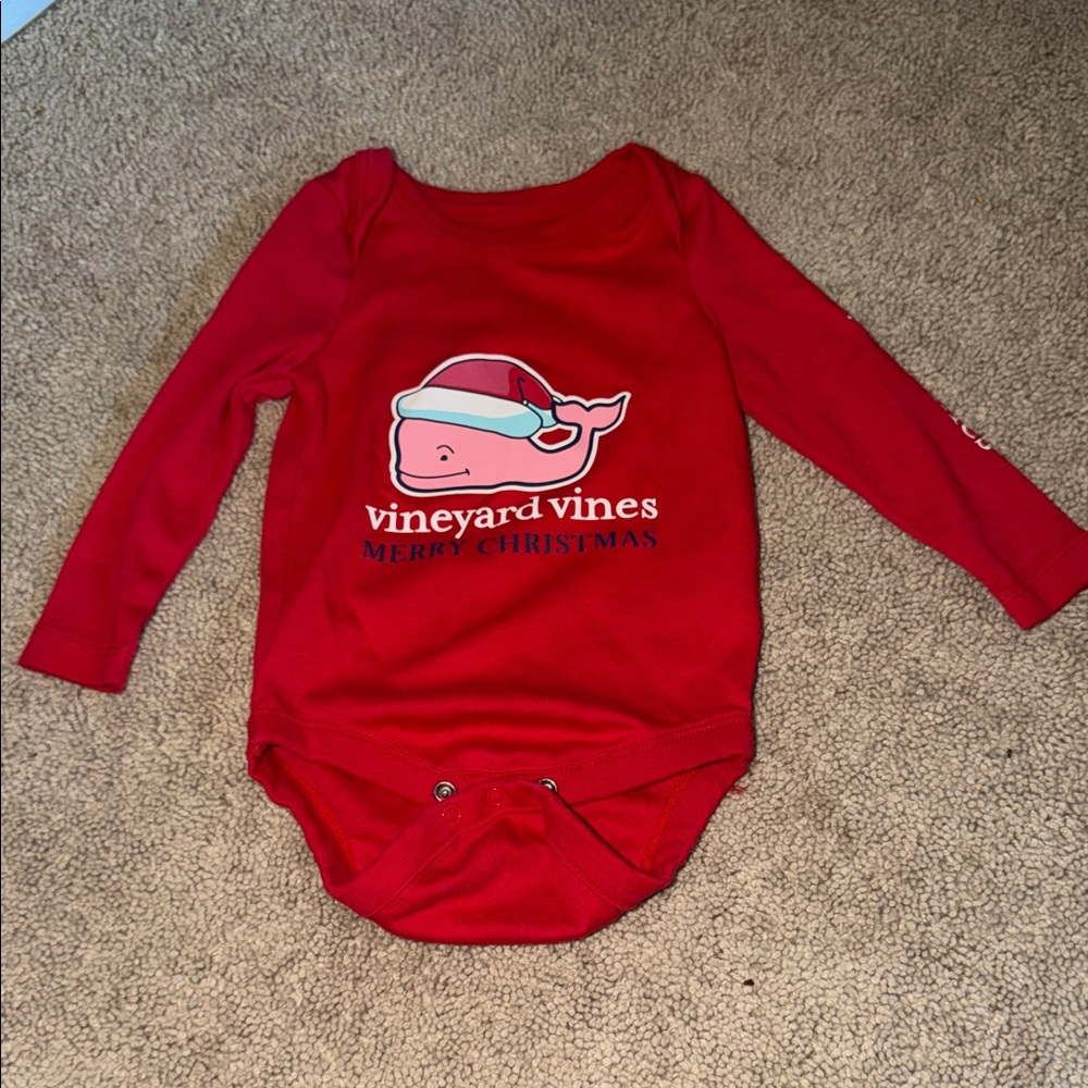 Vineyard Vines Festive Red Kids Bodysuit